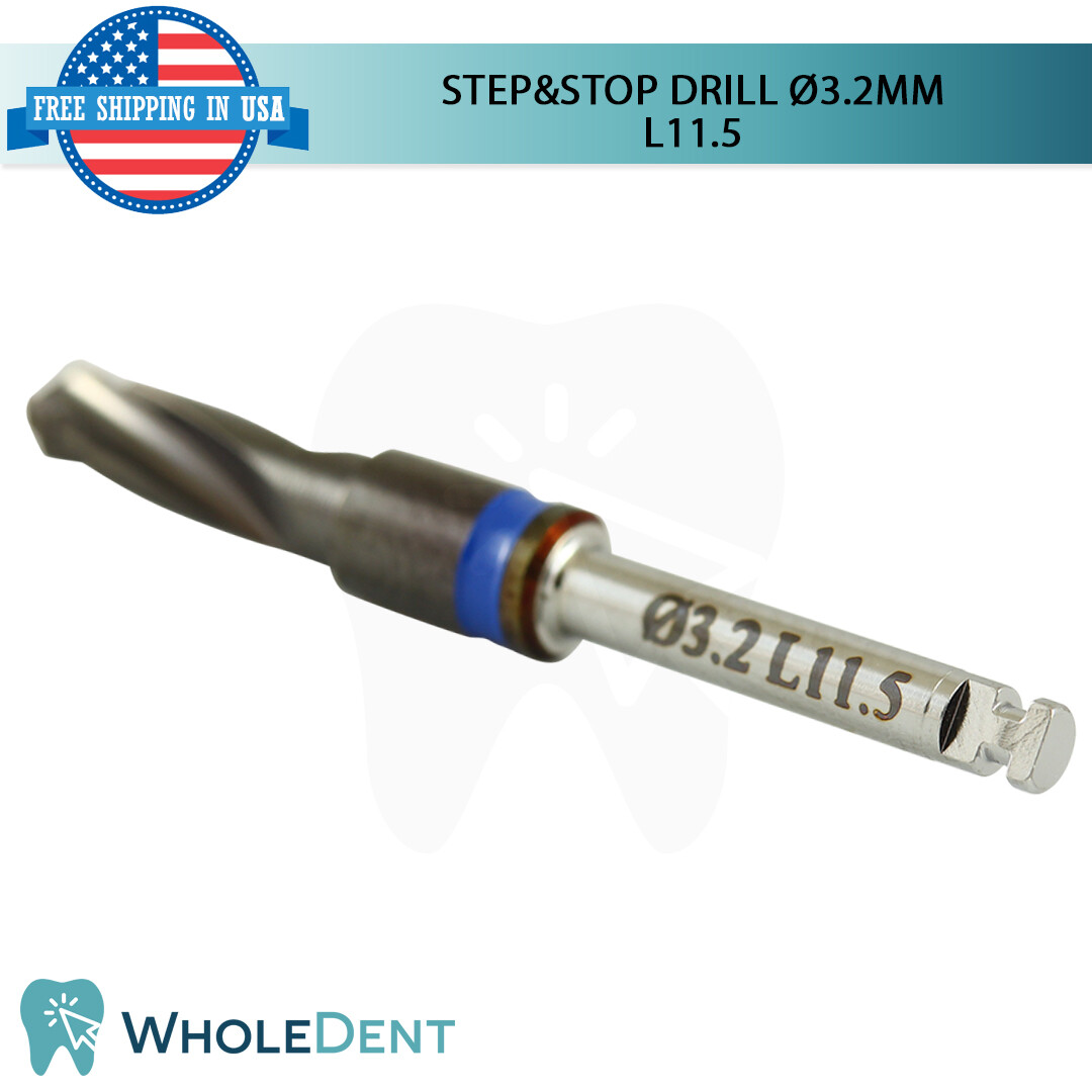 Integral DLC Step&Stop Drill Ø3.2 External Irrigation Pre Stopped Stopper