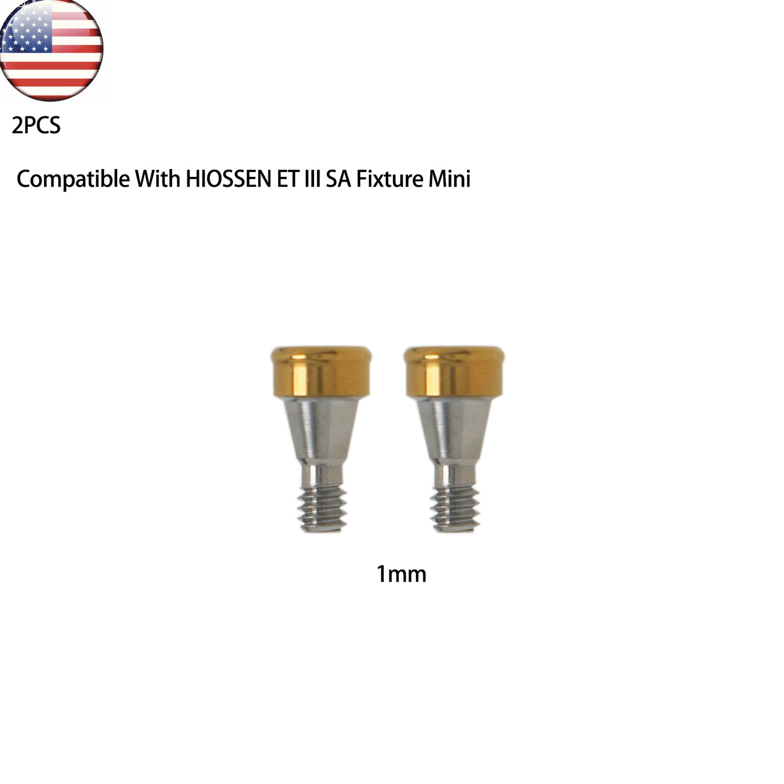 Implant Mini 1mm Abutment Locat0r Retention Cap Fits HIOSSEN ET III SA Fixture