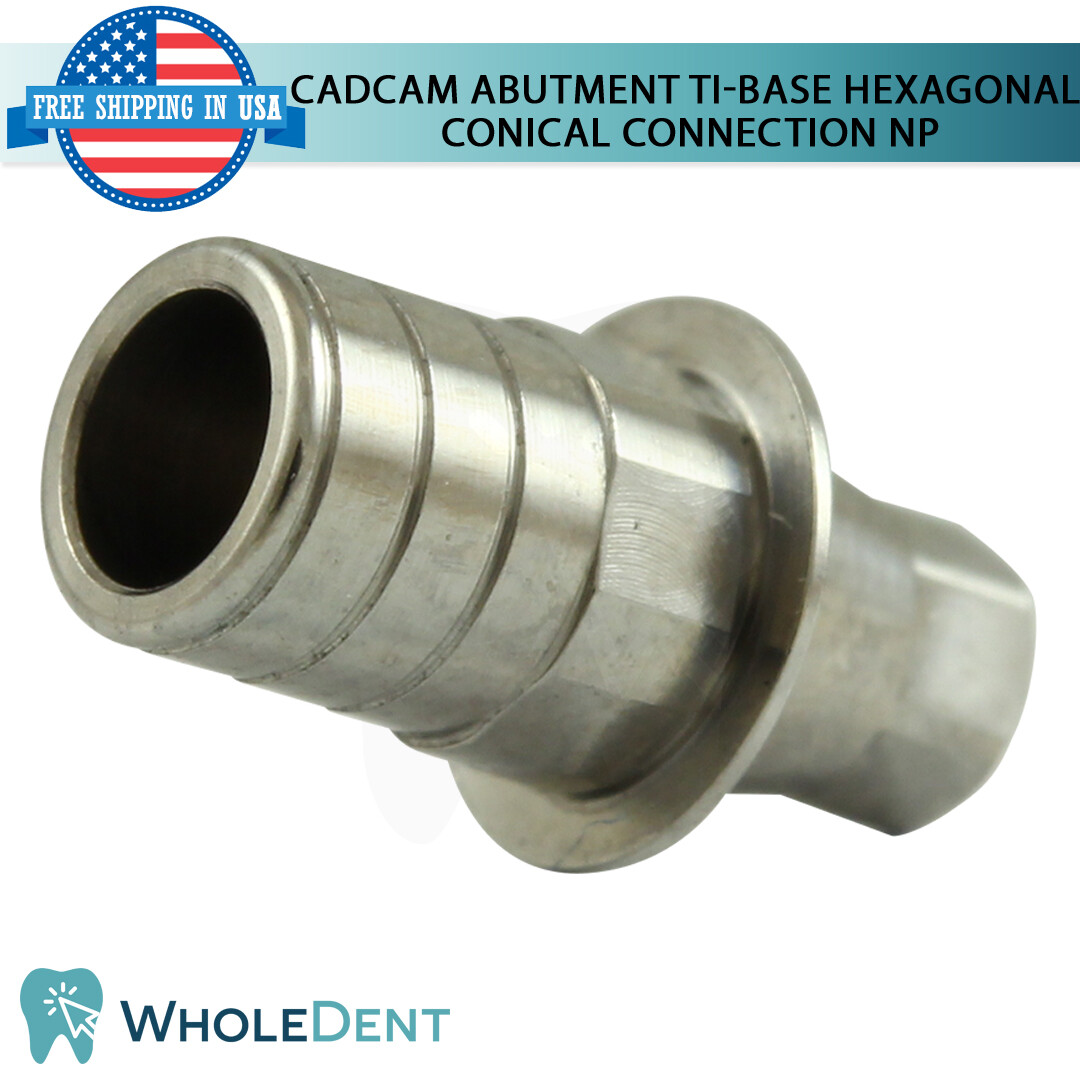 1x Dental Anti Rotational Ti-Base CAD/CAM Narrow Platform NP Int Hex 2.25mm