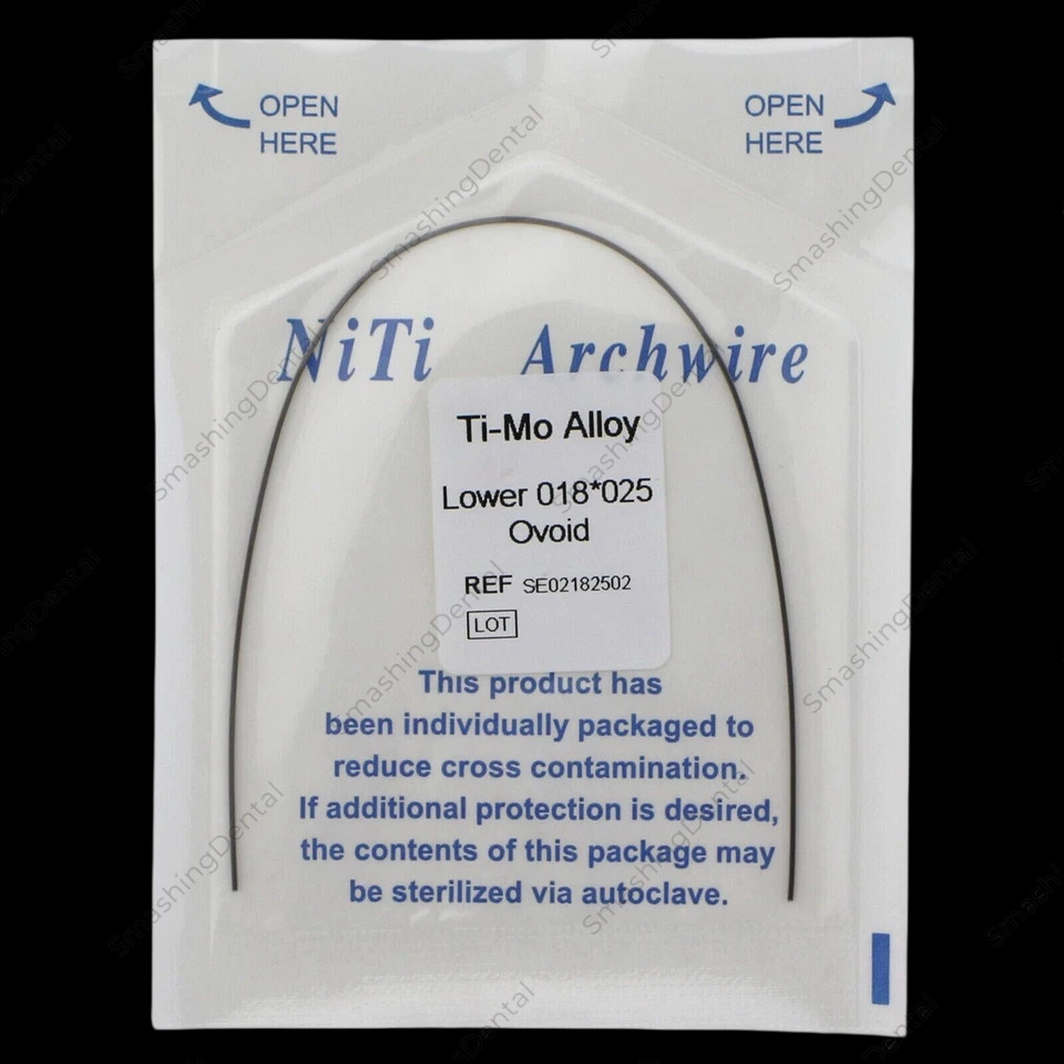 Dental Orthodontic Arch Wires TMA Titanium Molybdenum Alloy Rectangle Braided