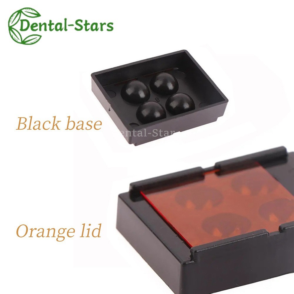 4Hole Dental Resin Shading Veneer Storage Box Adhesive Mixing Wells Palette Tray