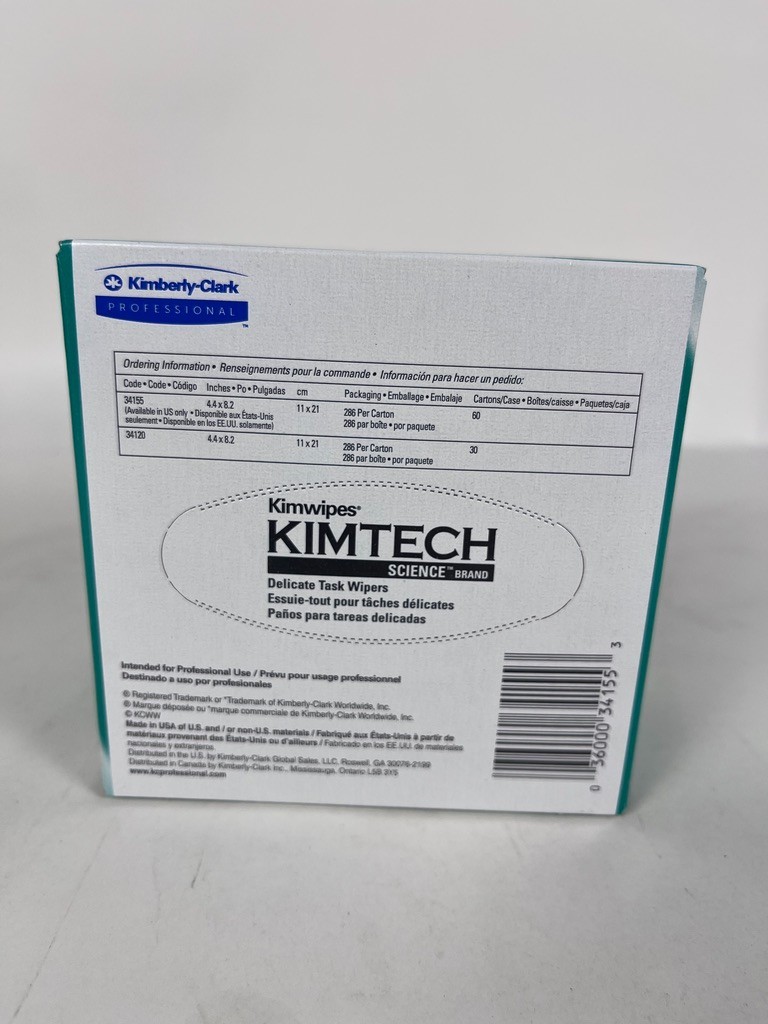 Kimtech Kimwipes Delicate Task Wipers 286 Sheets 34155 1 Box or Case of 60 Boxes