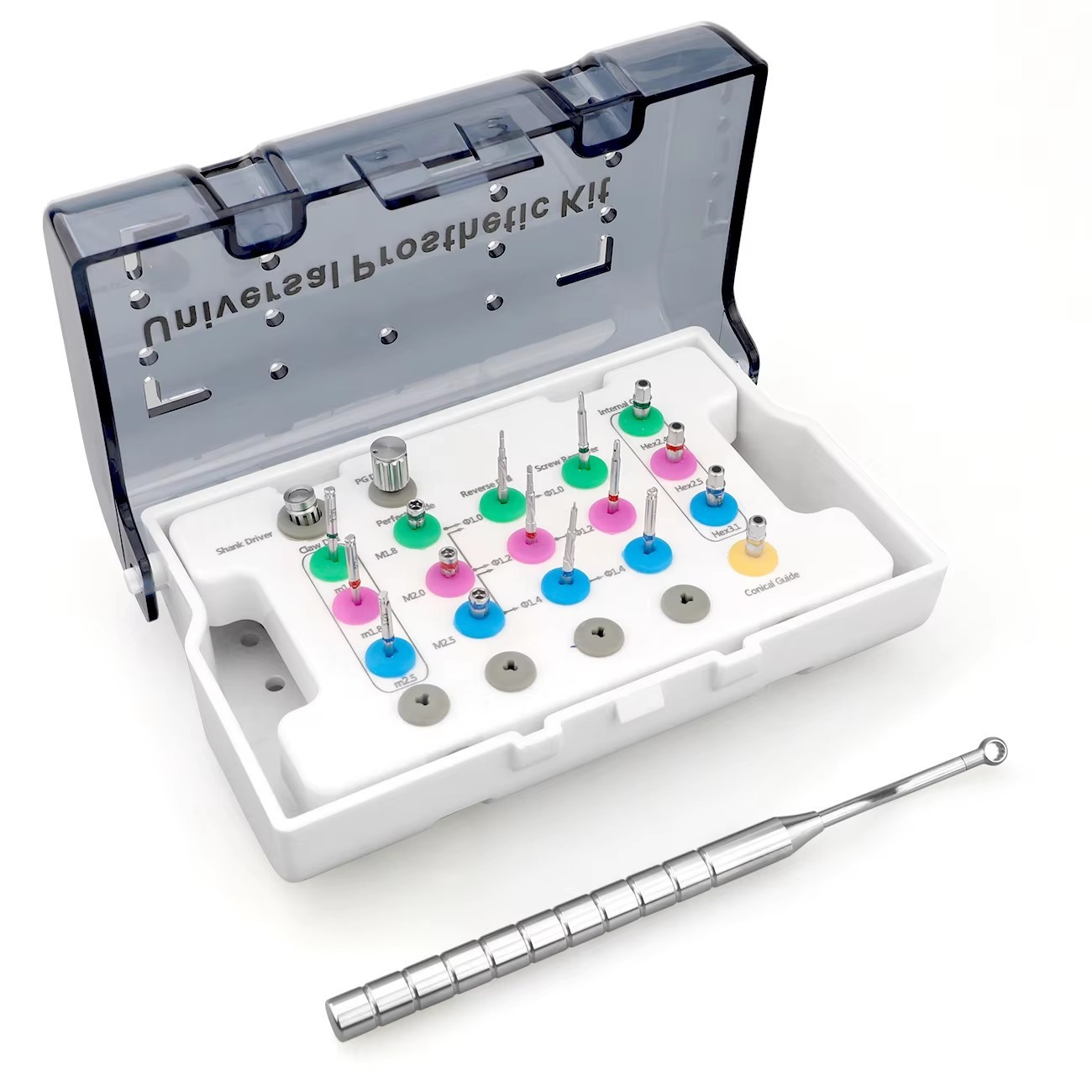 Dental Broken Screw Remover Kit Implant Surgical Tool Drill Guide Extraction