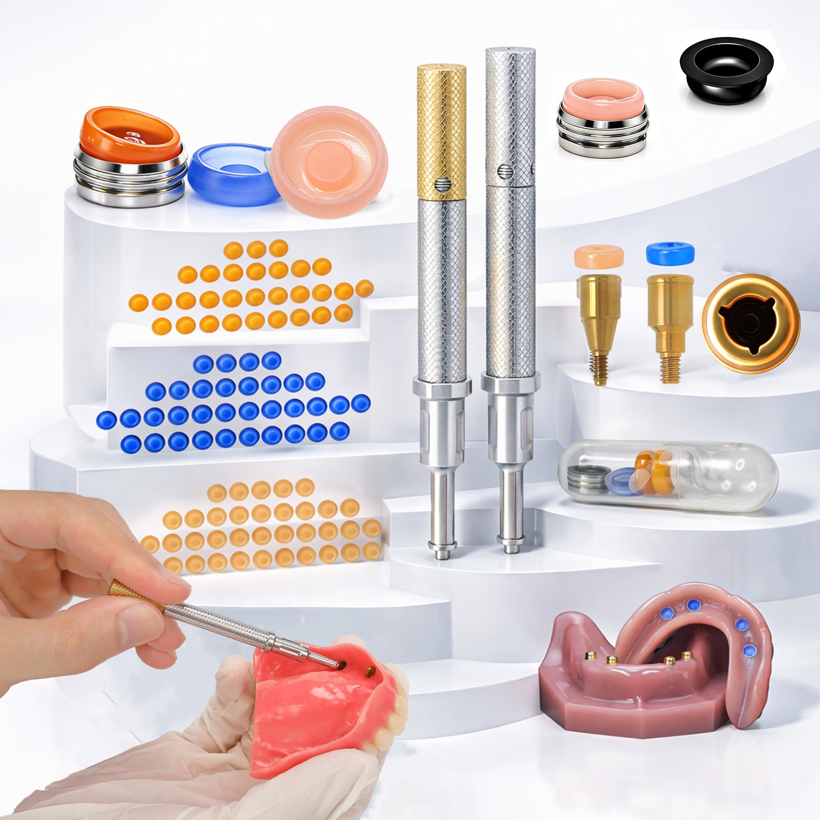 ZEST LOCATOR Classic Abutment Zimmer TSV Internal Hex Ø3.5/4.5mm Male Cap Insert