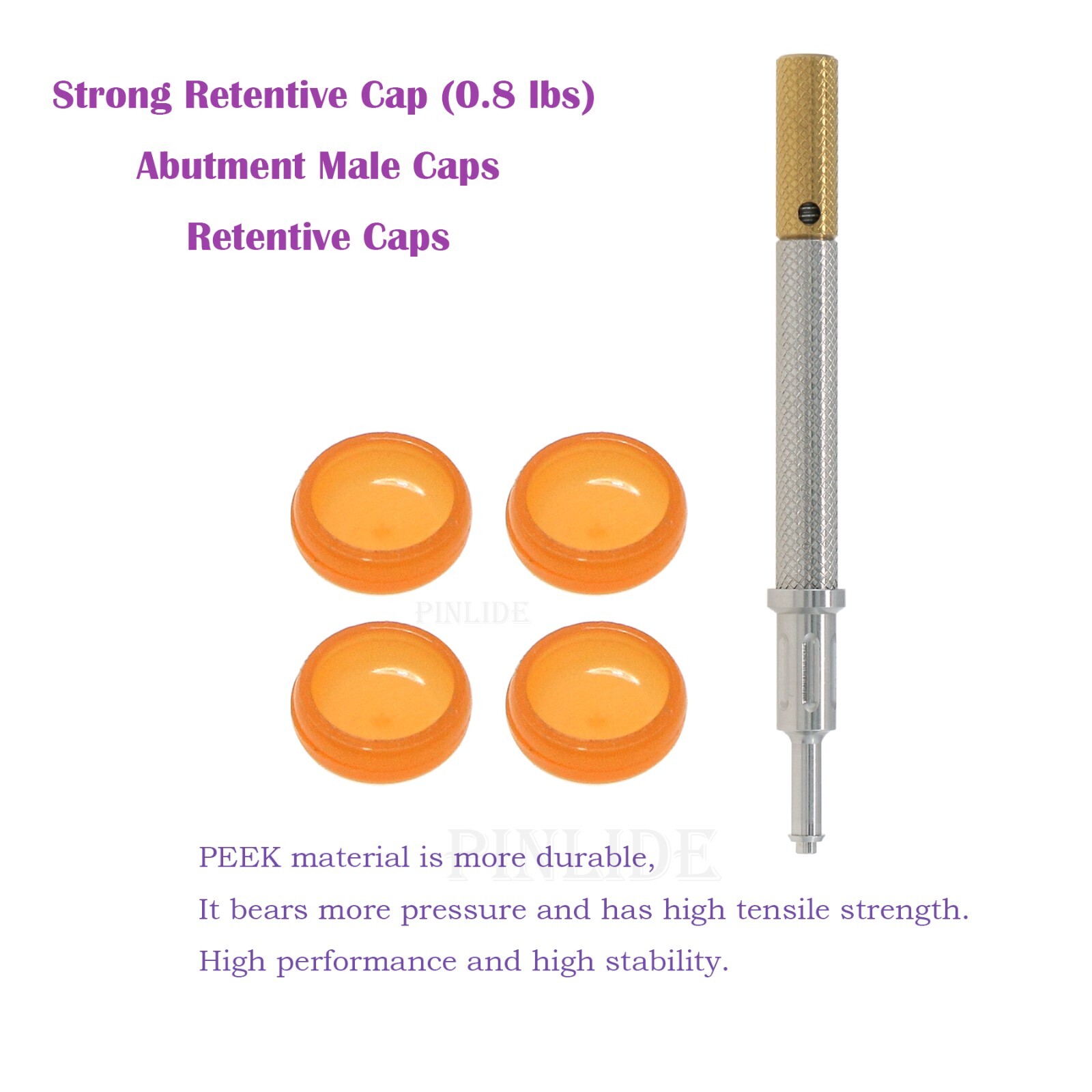 US Dental Implant Insertion Extraction Tool Retention Caps Set locator