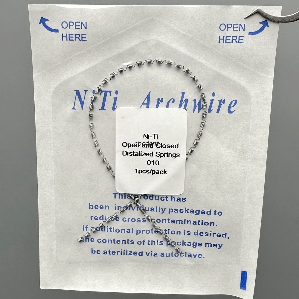 Dental Orthodontic NI-TI Open And Closed Distalized Spring 190mm Oral Materials