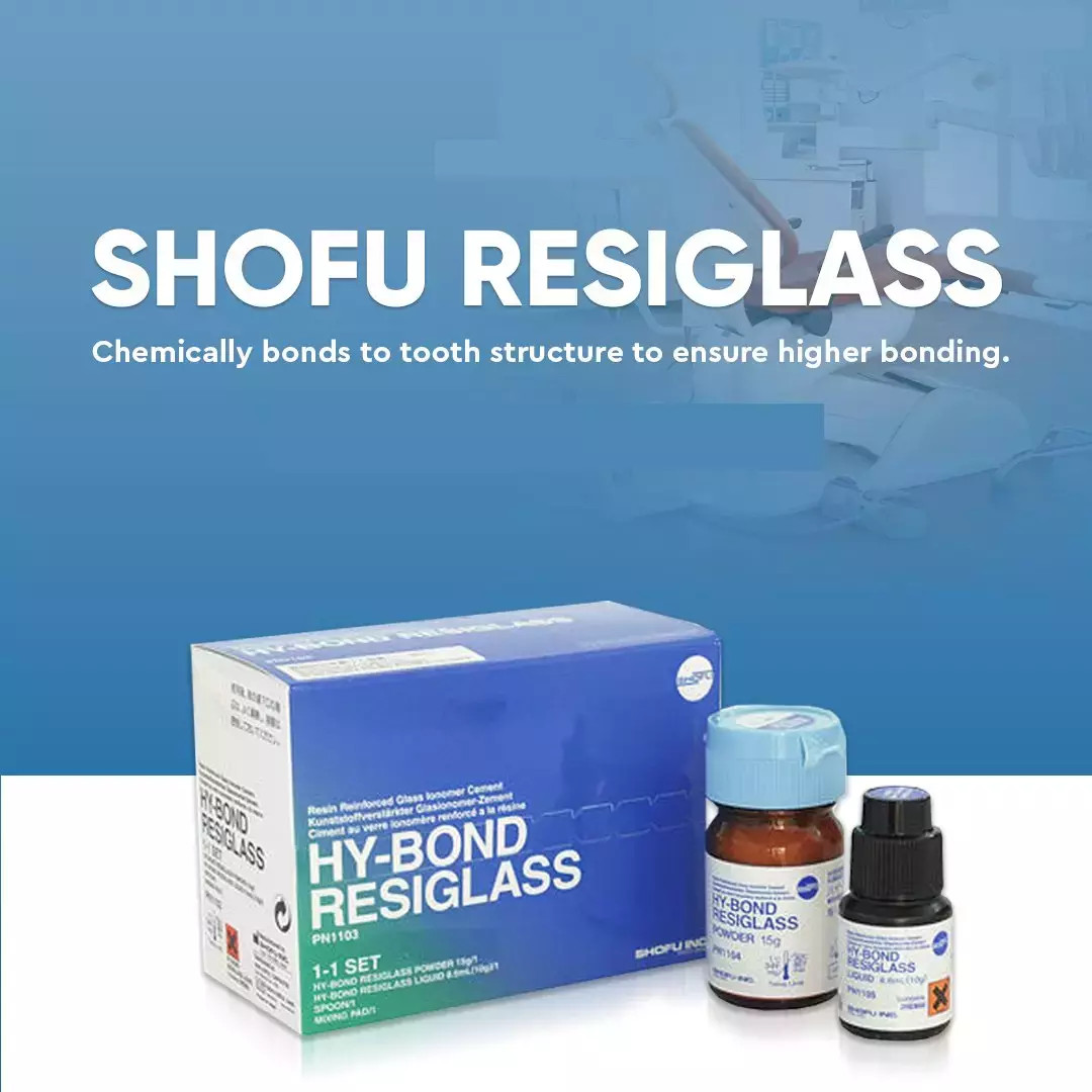 Shofu Hy-Bond Resiglass Resin Modified Glass Ionomer Dental Cement 15gm/8.6ml