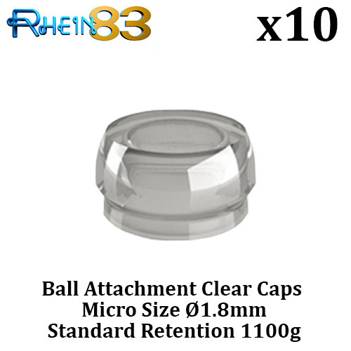 10 Dental Ball Attachment Home Use First Aid Silicone Micro Clear Caps Ø1.8mm