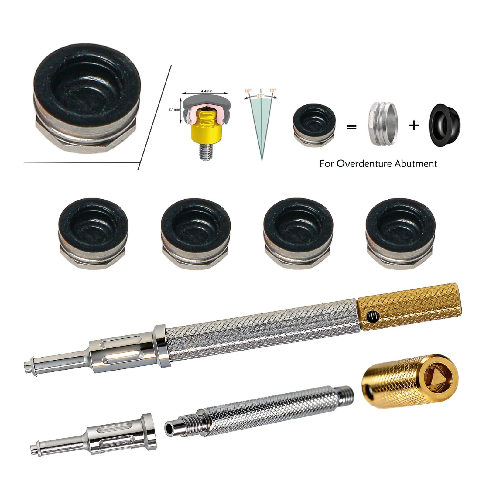US Dental Implant Universal Retention Caps Insertion Extraction Tool Remove Tool