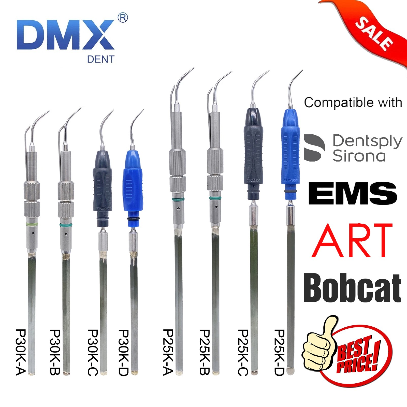 DMXDENT Cavitron Dental Inserts Tips Ultrasonic 25k/30k Slim Series Fit EMS/ART