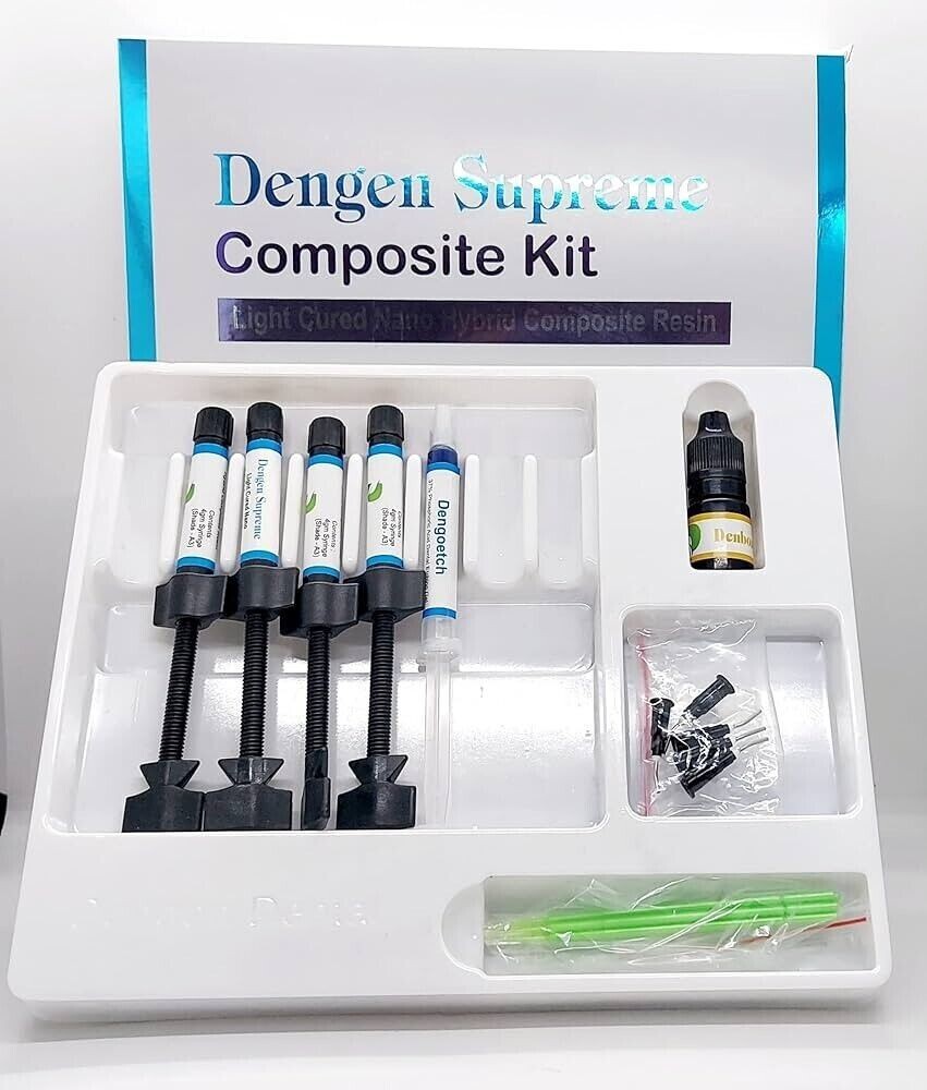 DenGen Universal Kit Nano Resin Composite 4 Tube Kit Dental (Free Ship)