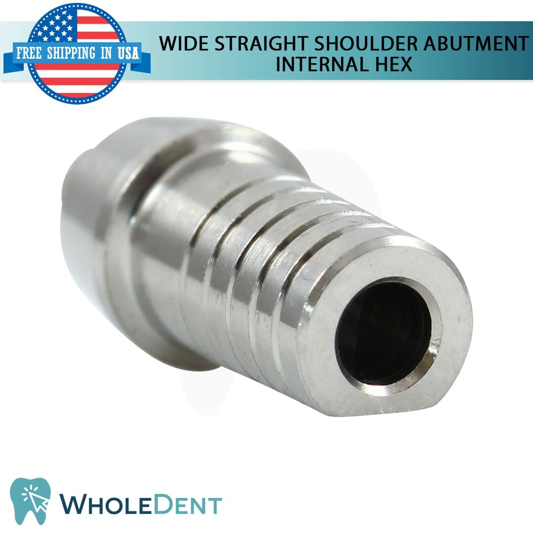 10x Wide Straight Shoulder Abutment Titanium Dental Prosthetics Int Hex 2.42