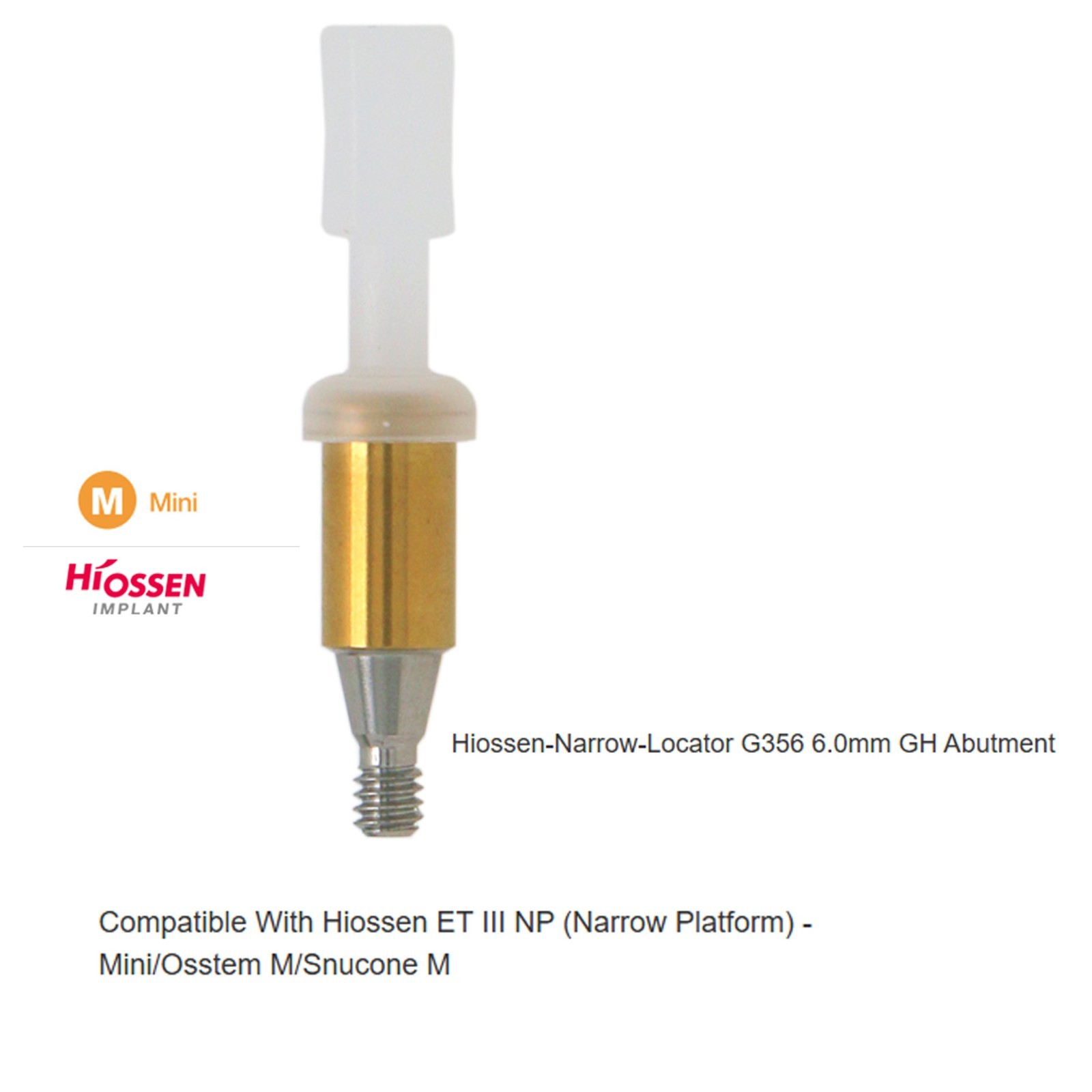 Overdenture Locator Abutment Regular/Mini Hiossen ET Platform Compatible 1-7.0mm