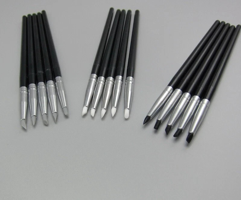 5Pcs/Set Dental Composite Resin Veneer Cement Porcelain Silicone Brush Pen