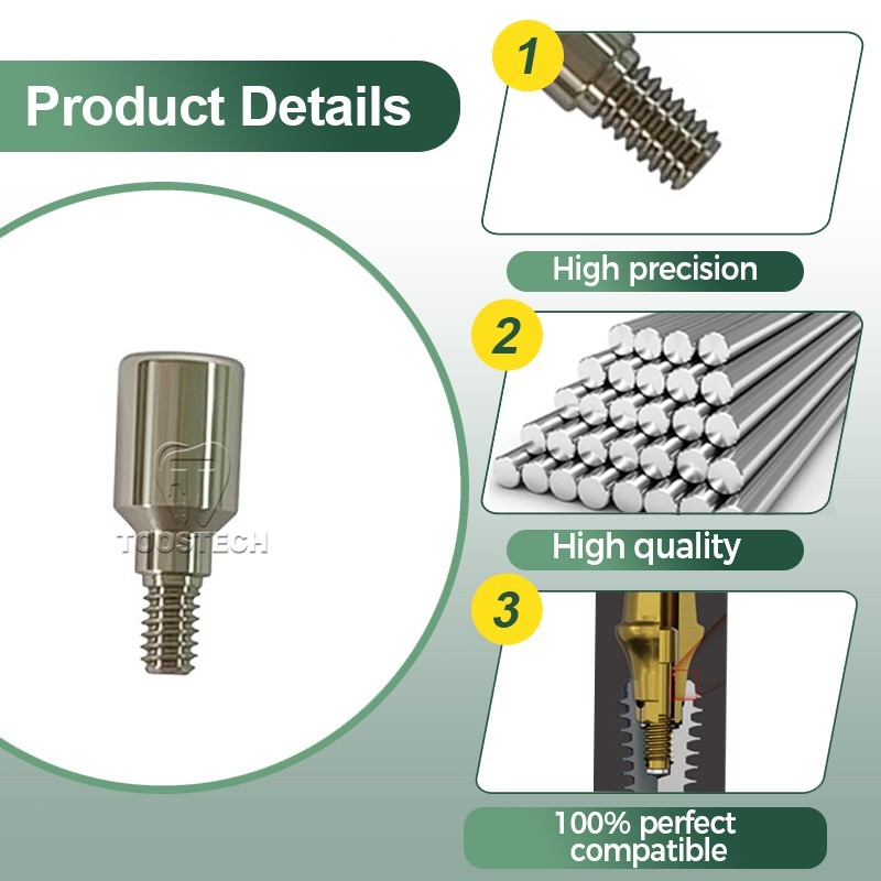 1/6/10/20pcs Dental Titanium healing abutment fits to Alpha-bio D3.8/5.5mm