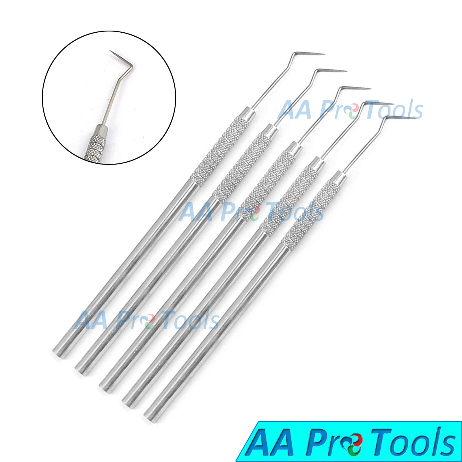 5 Pcs Dental Probe Explorer No. #9 Single Ended Dental Instruments