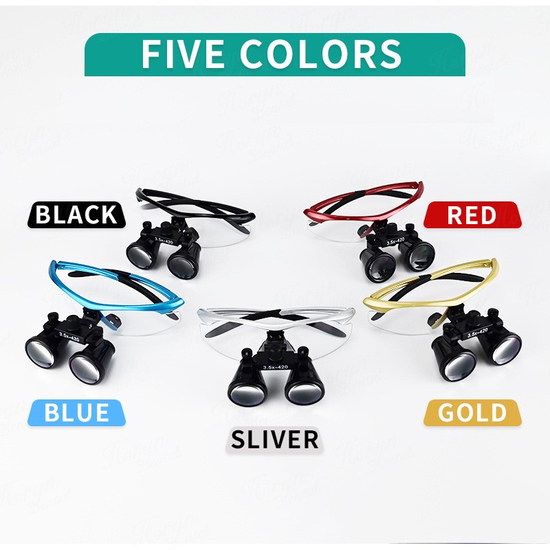 2.5X 3.5X Dentist Loupes Dental Binocular Glass Magnifier with 3W Led Light
