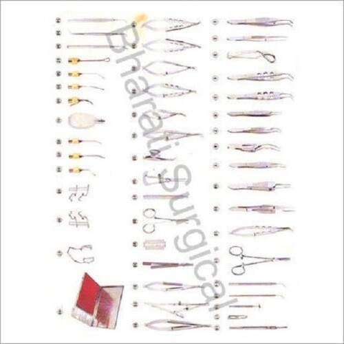 SS Ophthalmic Cataract Eye Micro Surgery Set Kit 48PCS Extra Capsular Extraction