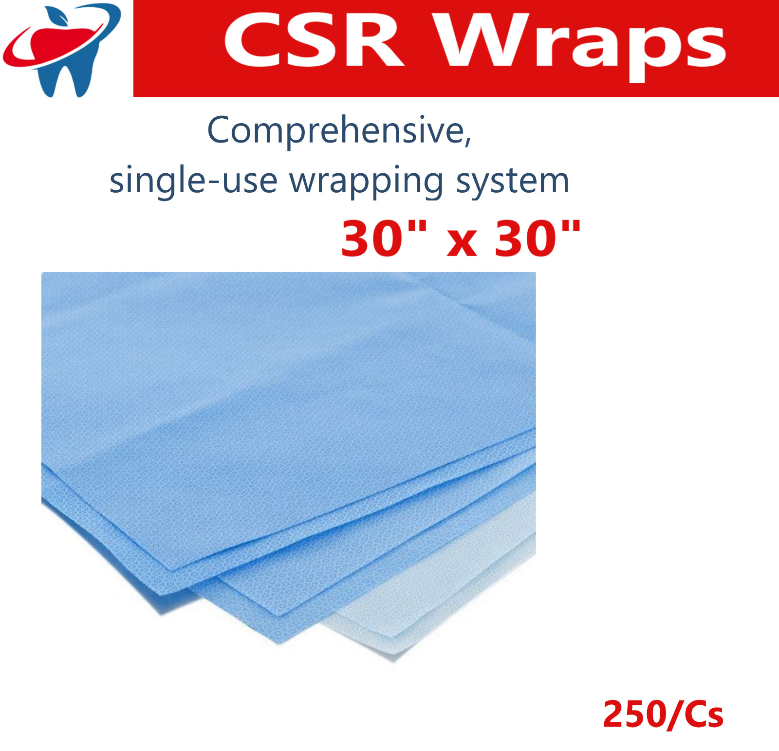 CSR Wrap Dynarex Sterilization Wrap 30 x 30, 20 x 20, 24 x 24 -Up to 500/Case