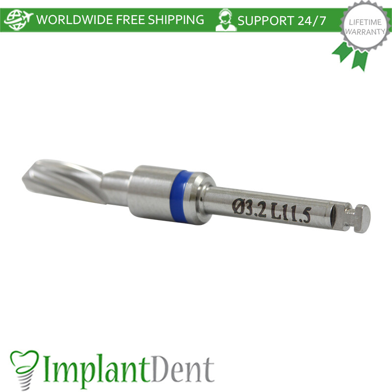 1x Dental Integral Stopper Drill 3.2mm Stainless Steel Dentistry Tool