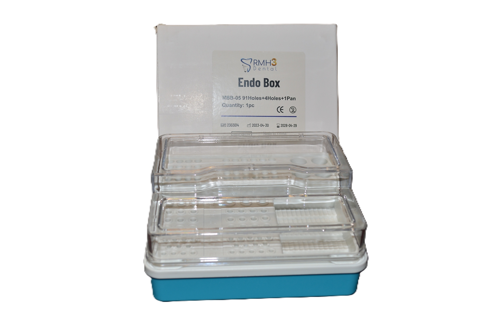 RMH3 Dental Plastic Endo Box 91 Holes + 4 Holes + 1 Pan Non-STERILE