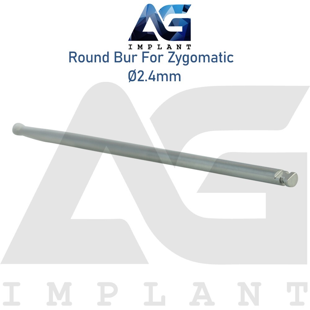 Dent Round Bur Ø2.4mm For Zygomatic Fixtures Instruments Stainless Steel
