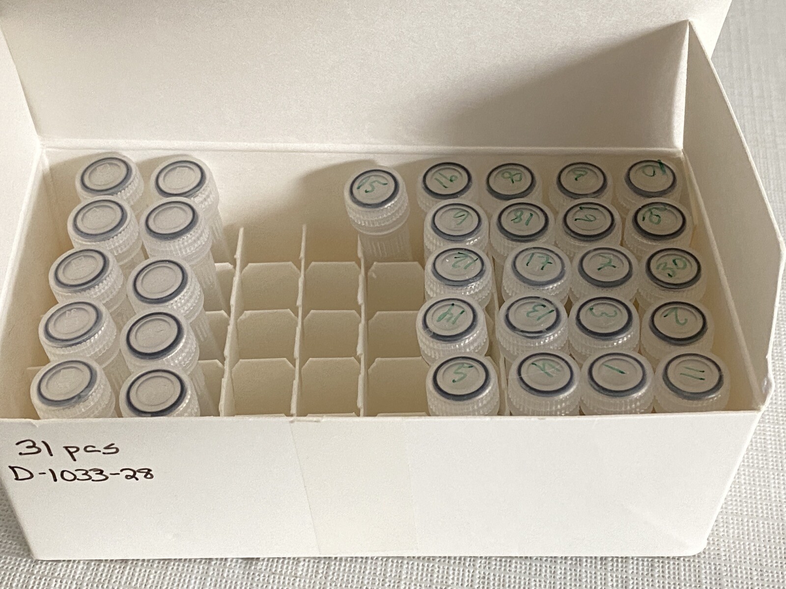 (31 Pcs) BENCHMARK BeadBug 2mL Prefilled Tubes 2.8mm Stainless Beads Acid Washed