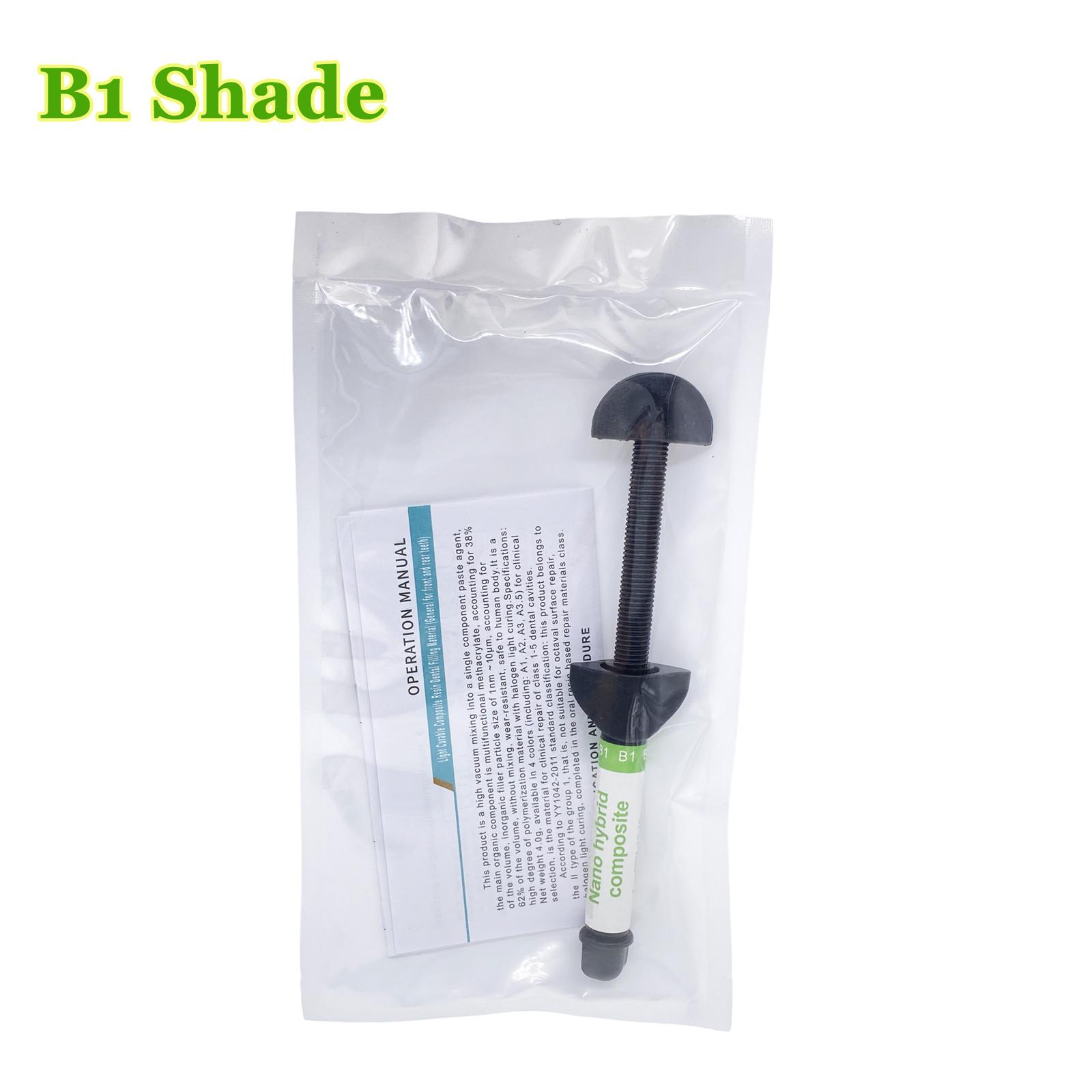 Dental Light Cure Nano Hybrid Resin Composite All Shades 1 x4gram syring
