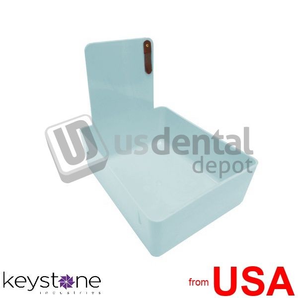 KEYSTONE LIGHT BLUE plastic lab work pan w/Pin 12/pack. 18cm L x 034-7000376