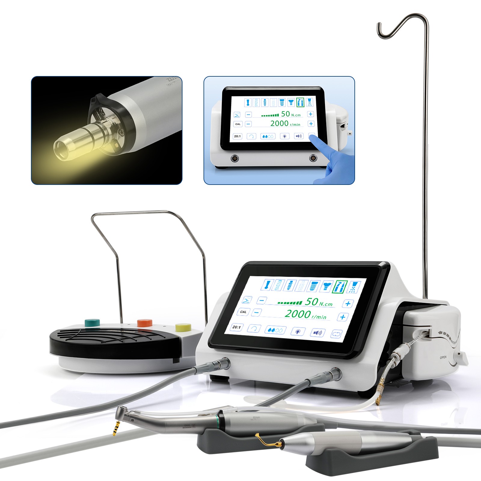 2in1 Dental Piezo Surgery & Implant Motor Device Ultrasonic Bone cutter Unit