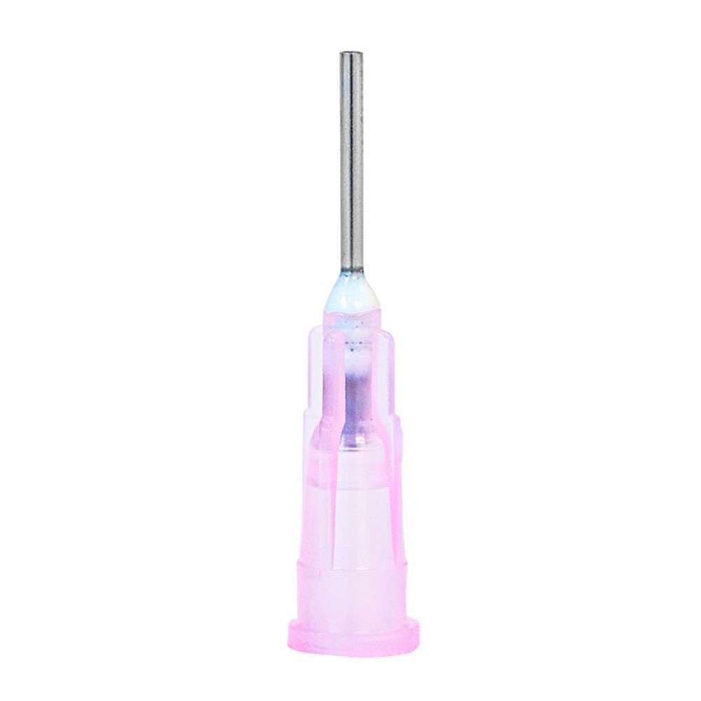 Maxill Luer Lock Bendable Dispensing Tips, 18 ga, Pink, 100/Pk