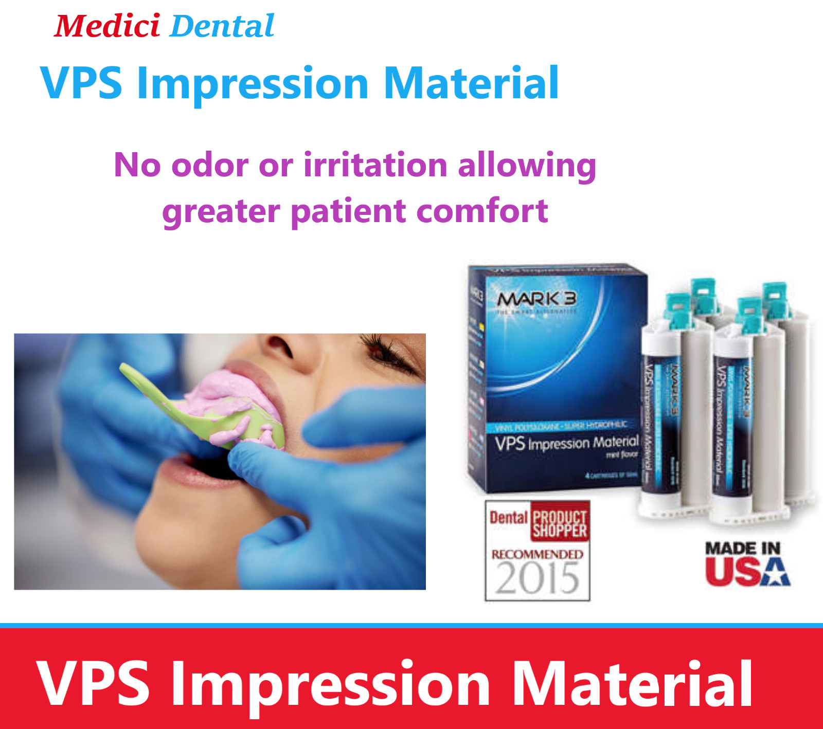 Dental MEDIUMBODY REGULAR SET VPS Impression Material PVS 50ML Cartridge, 04/24