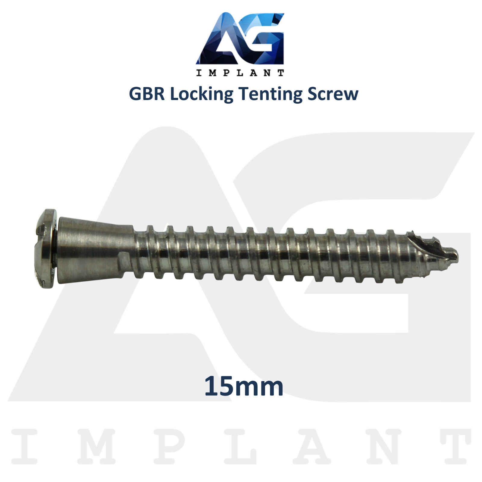 10 Dental Locking Tenting Screw Ø2.5mm GBR Membrane Titanium Fixation Sterile
