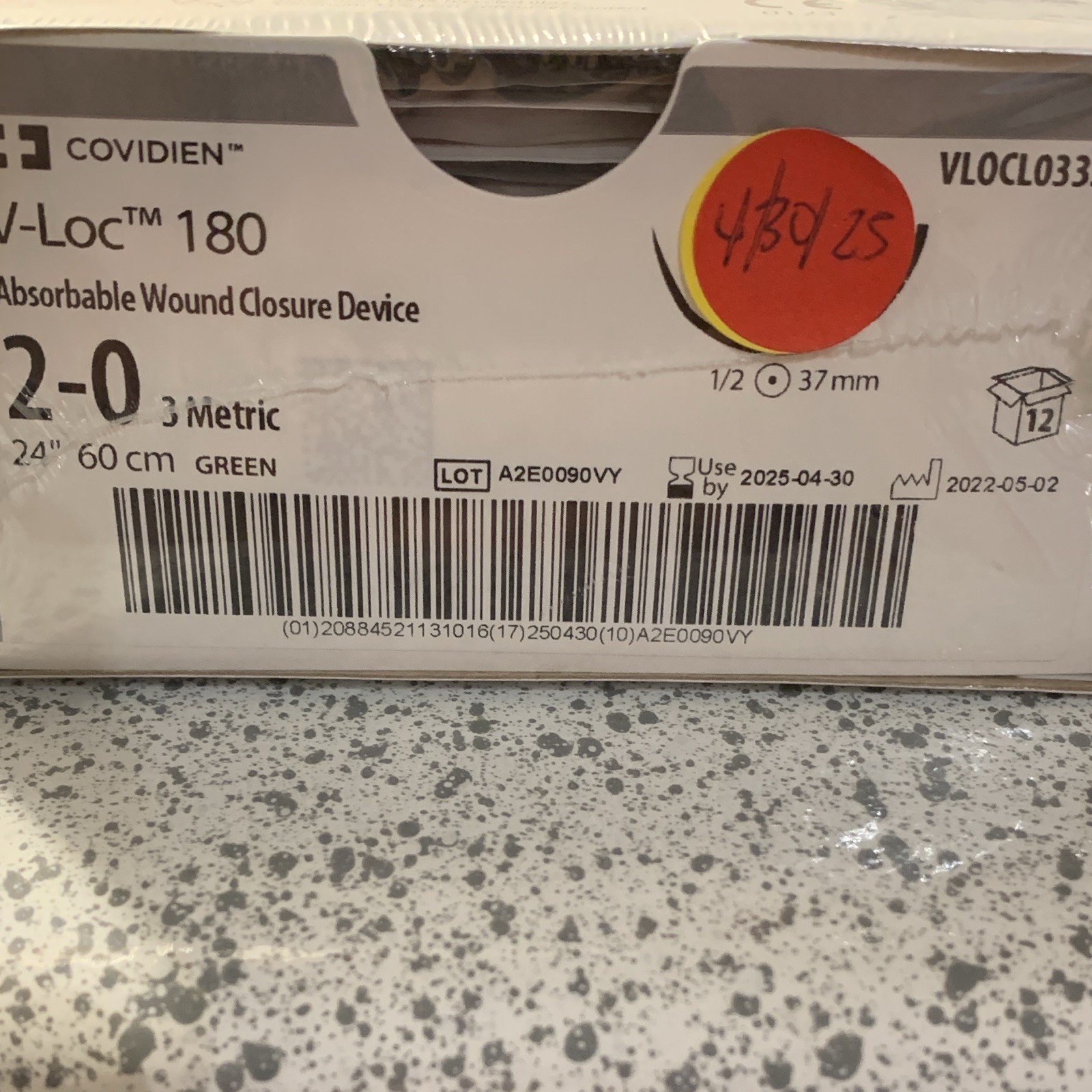 Covidien V-Loc 180 Absorbable Wound Closure Device 2-0 Gen Surg VLOCL0335