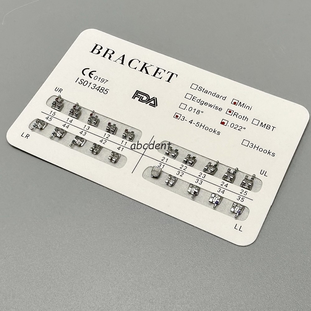Dental MiM Moloblock Mesh Base Brackets Mini 022 slot 345 hooks Roth MBT Bracket