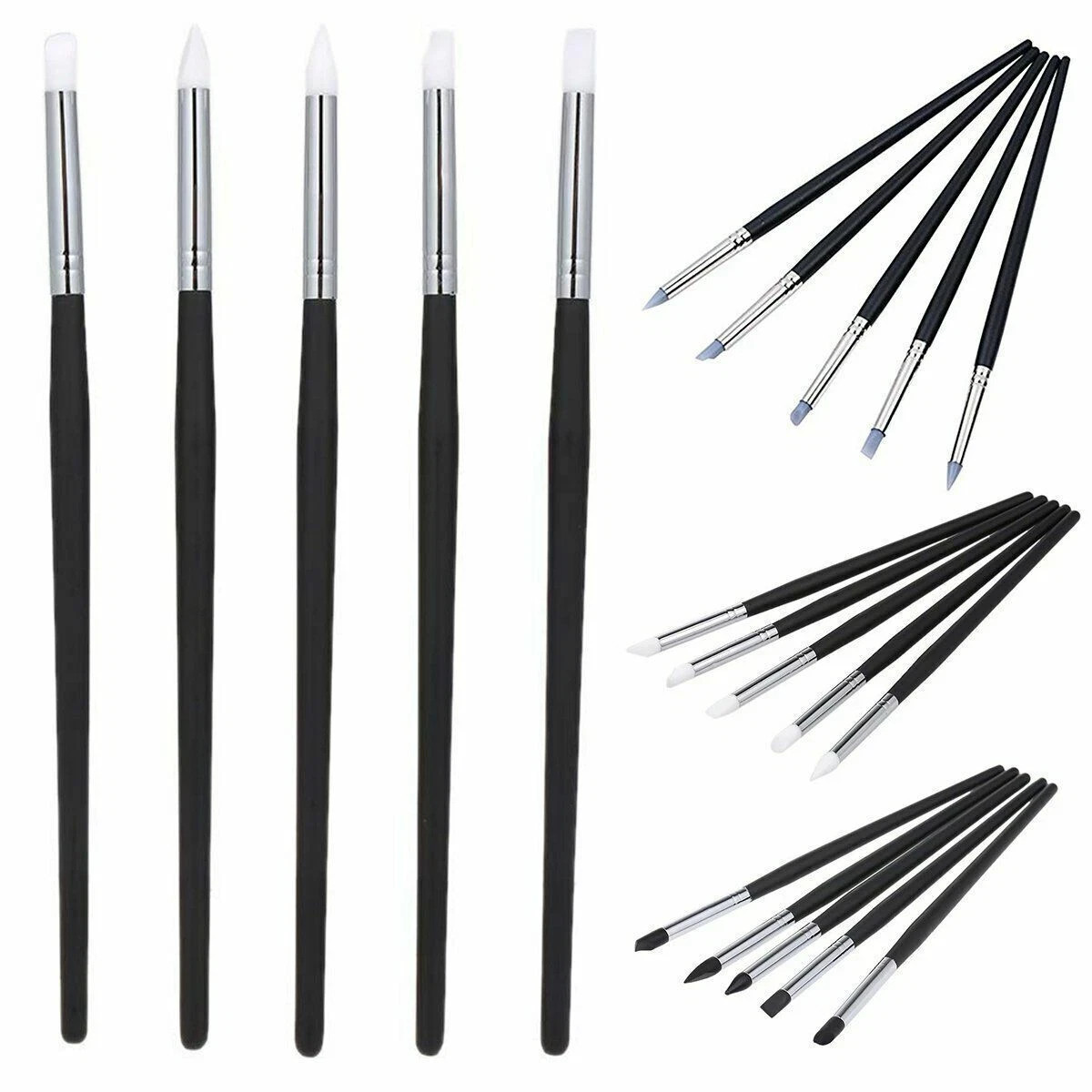 3 Set Dental Composite Resin Veneer Cement Different Shapes Nib Resin Brush Pen