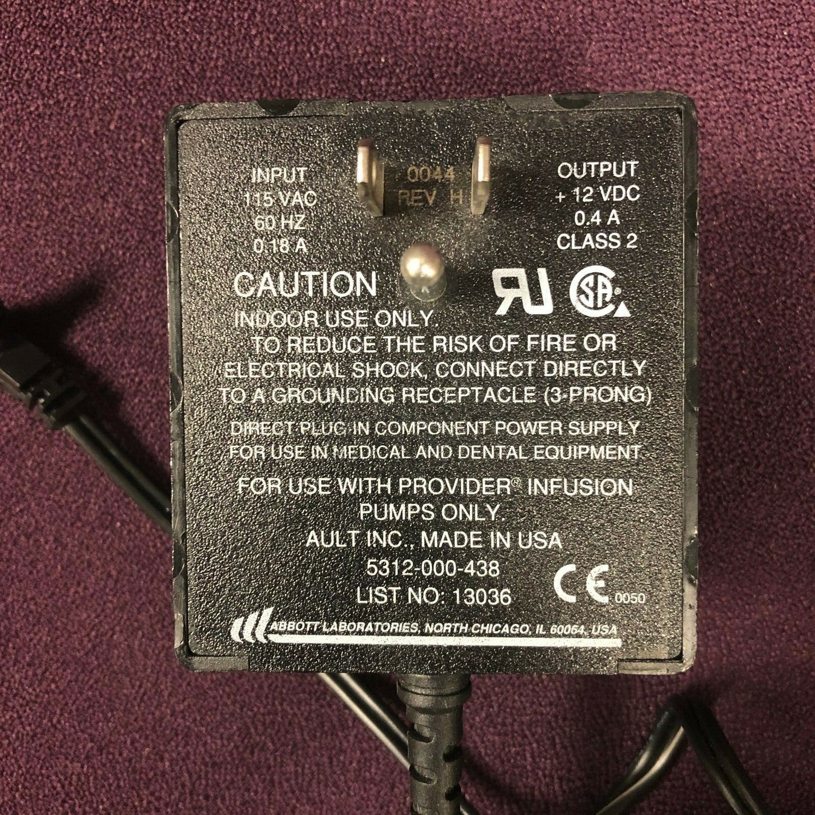 Abbott Infusion Pump Power Supply 5312-000-438