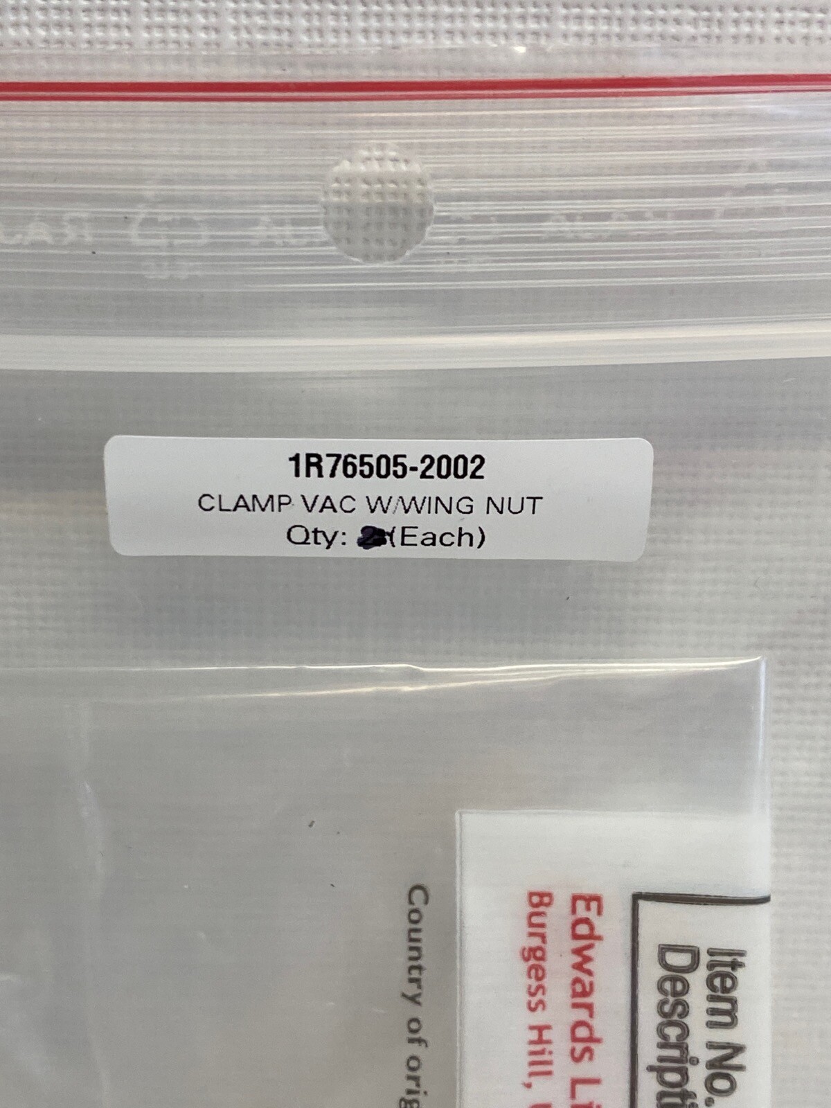 EDWARDS NW25 NW20 Stainless Clamping Ring Red Wing Nut for RV3 Pump C10514401