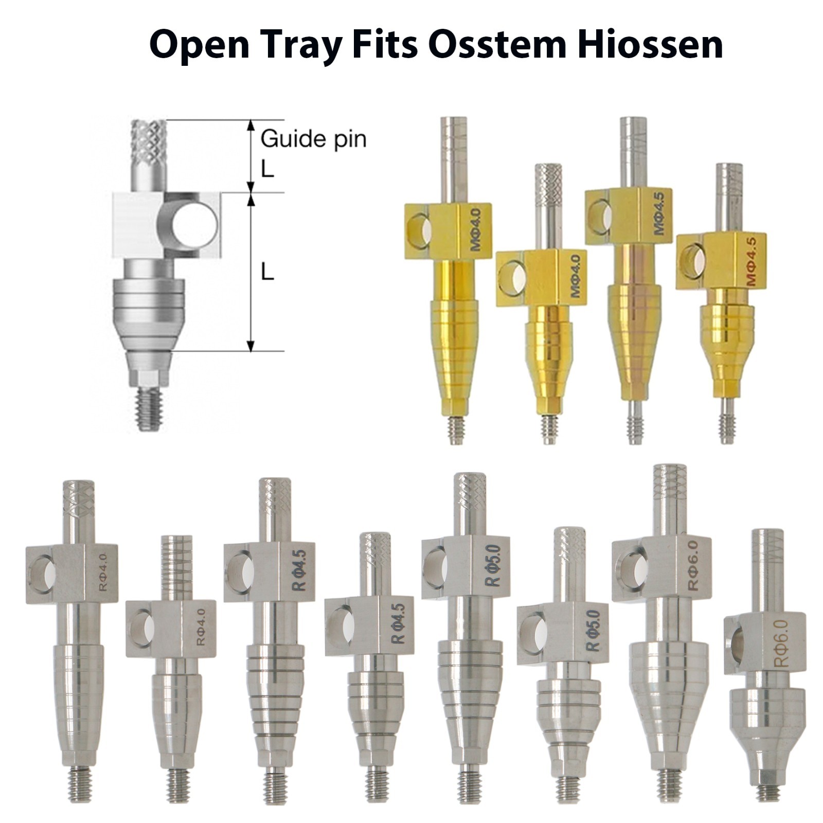 US Dental Transfer Impression Coping Open Tray Lab Analog Fits Hiossen Osstem
