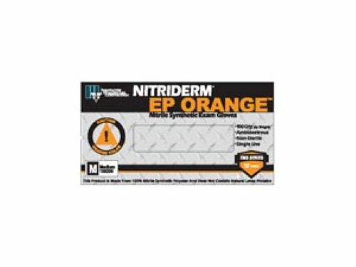 INNOVATIVE NITRIDERM NITRILE EP ORANGE, PF, X-LARGE, 100/BOX, 10 BOX/CASE,1 CASE