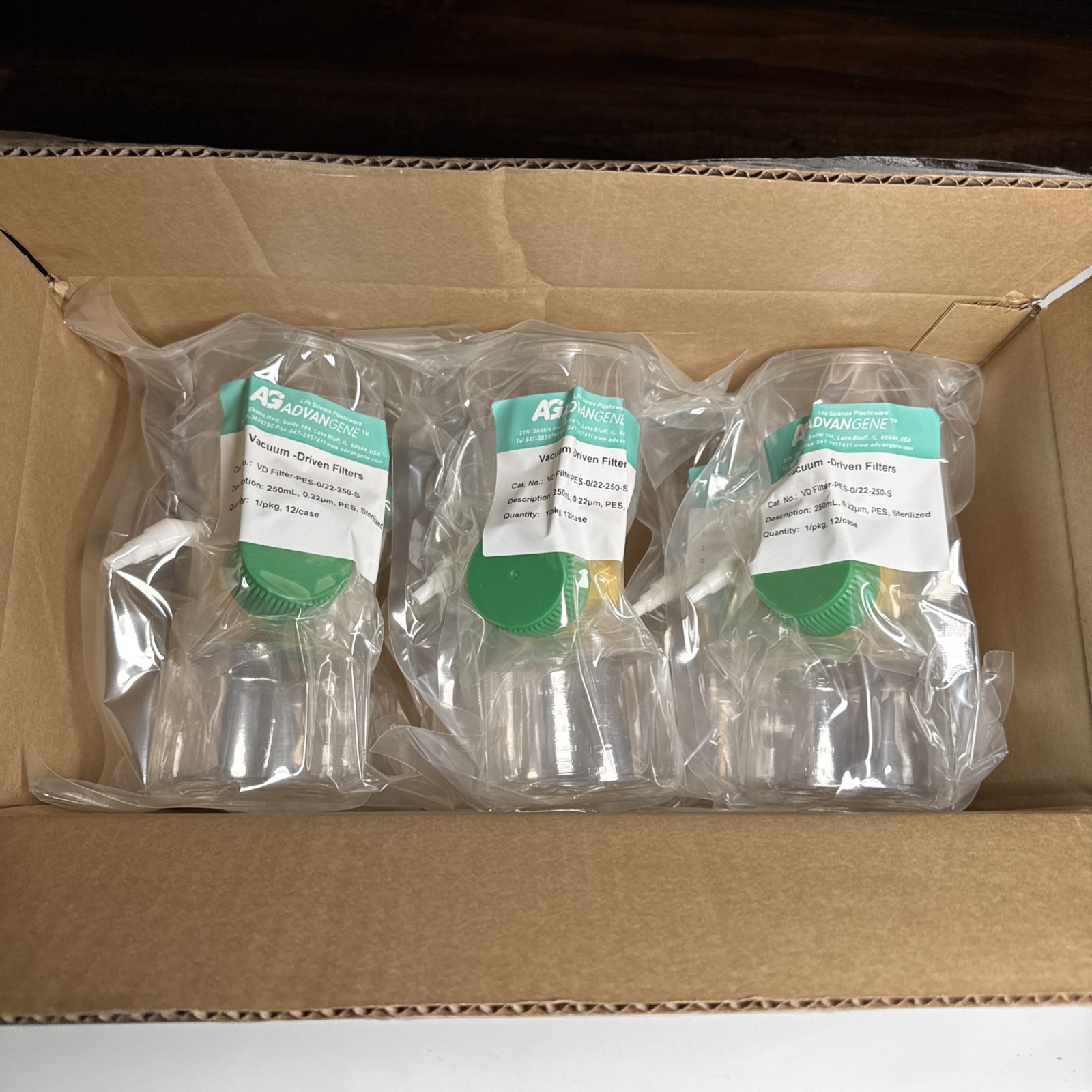 Advangene 250ml, 0.22 Micron, PES Sterile – 1 Pack (6 Count) Vacuum Filters