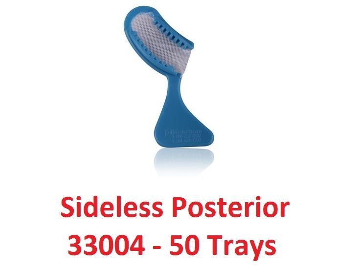 50 Sideless Posterior Bite Registration Impression Trays Sultan 3-Way Tray