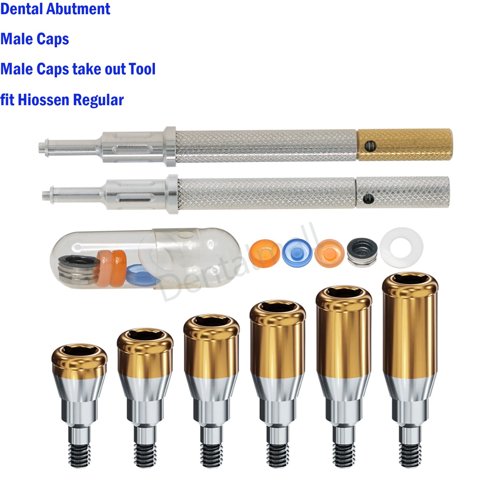 Oerdenture Remove Tools Regular Implant Abutment Male Cap Kit for HIOSSEN Osstem