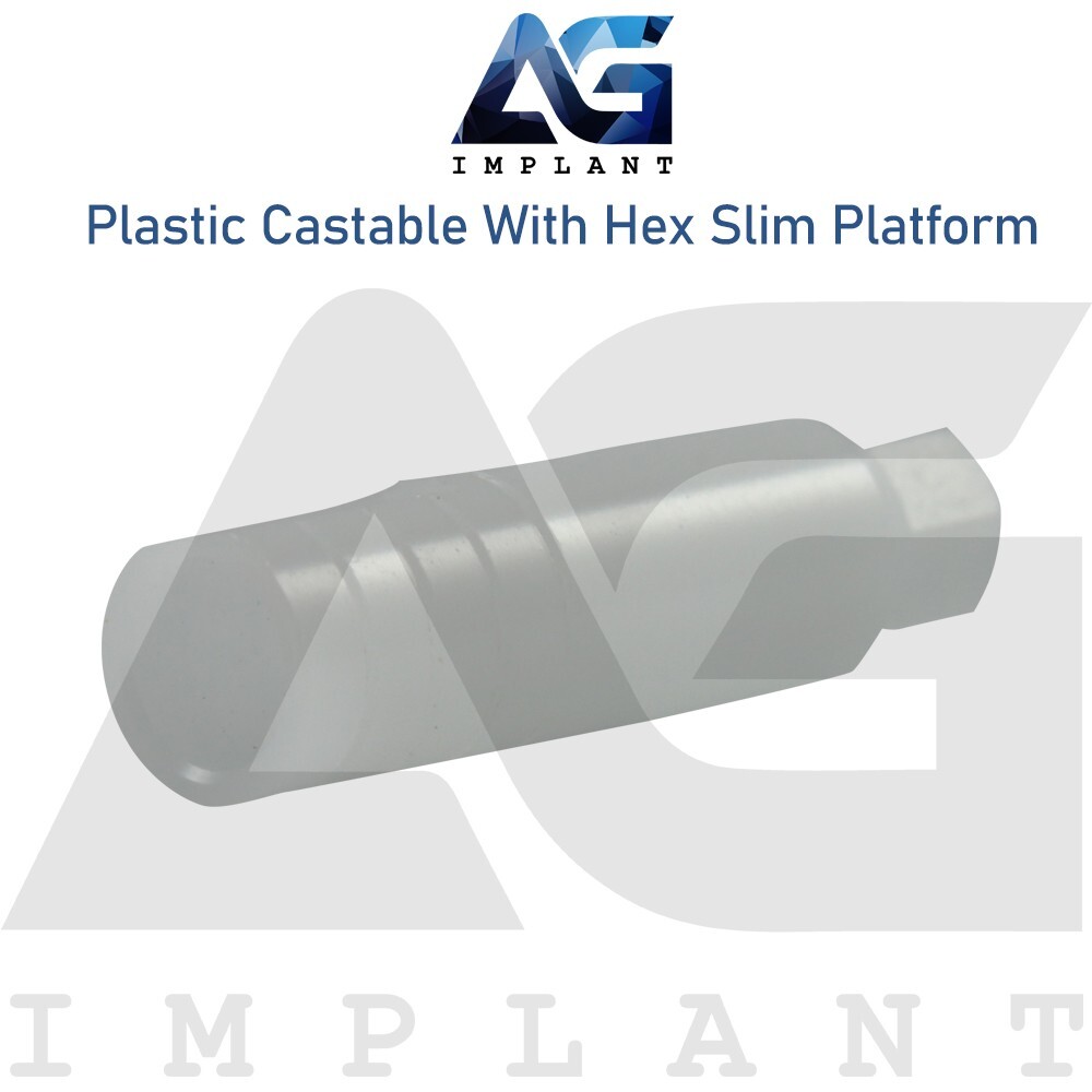 50 Plastic Castable Prosthetic System With Hex Slim Platform Hexagon 2.0mm
