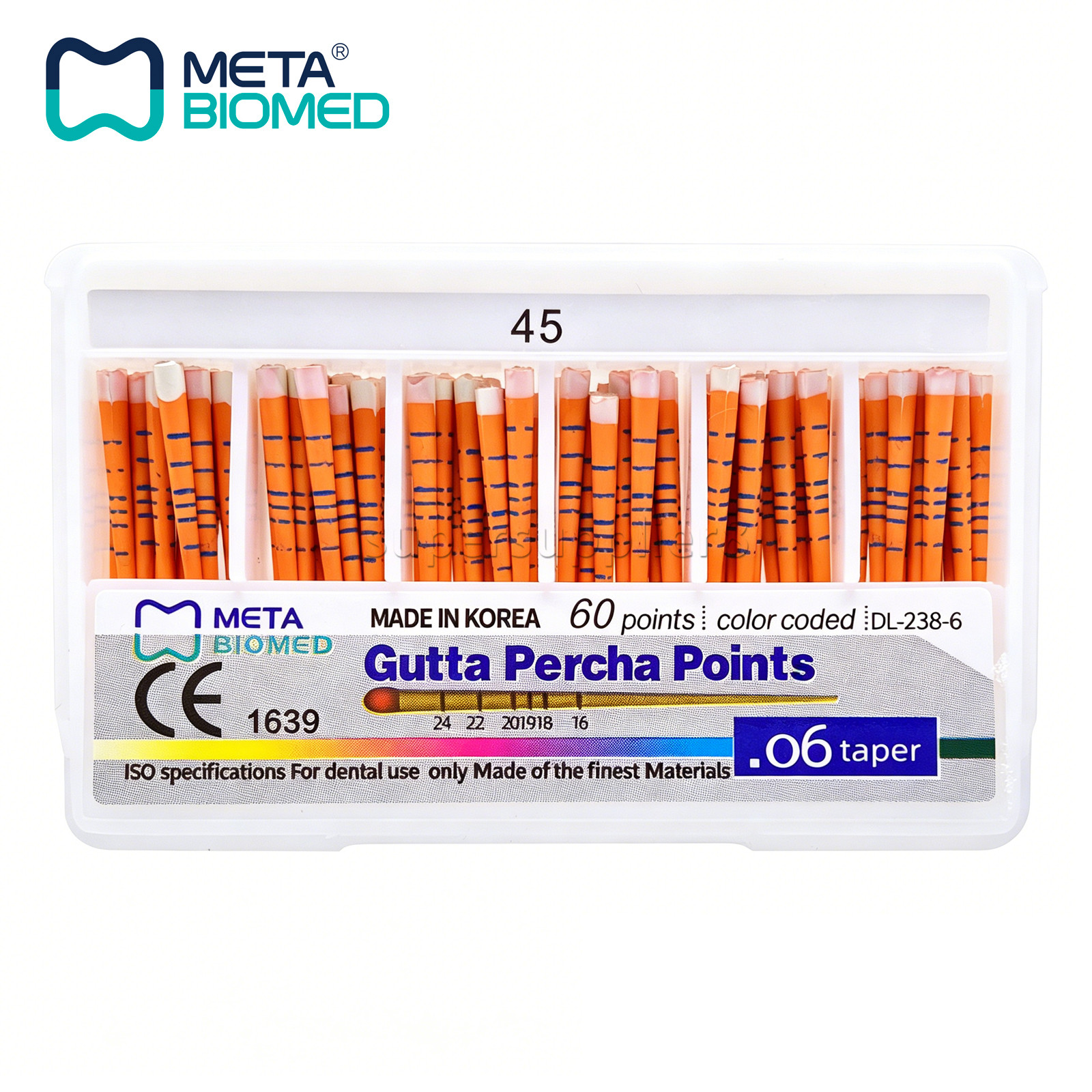 Dental Endodontic Gutta Percha Points Taper .02 .04 or .06, 120 or 60/pk,#15-40