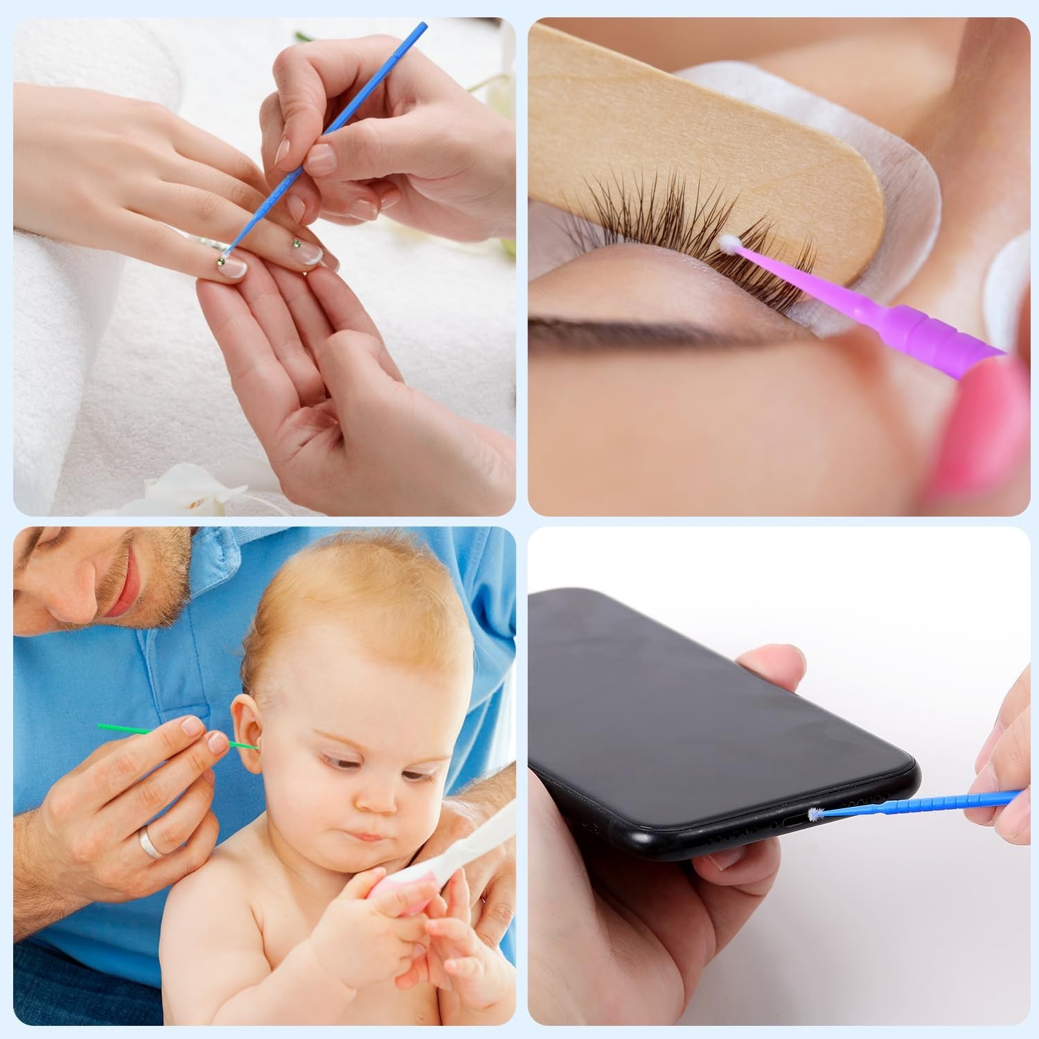 2000 Dental Micro Swabs – Regular Applicator Brushes