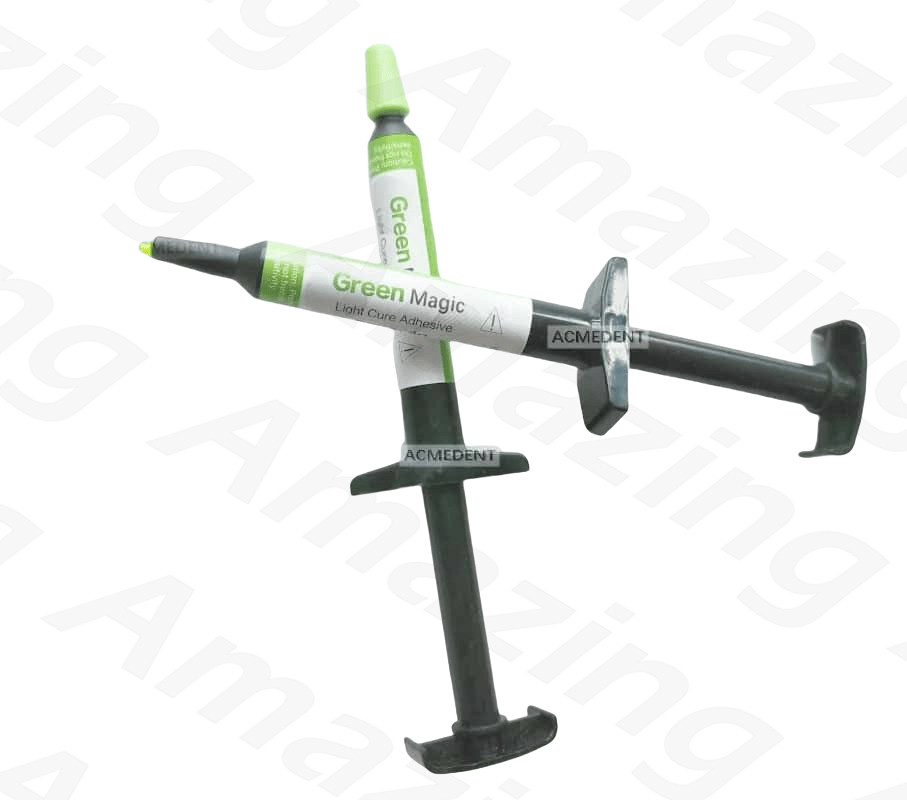 4g/syringe Dental Light Cure Adhesive Green Magic Bonding Brackets Color Change