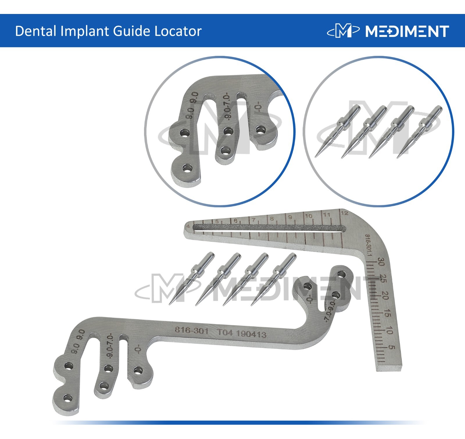 Dental Implant Surgical Drill Guide Locator Depth Parallel Depth Pin Gauge Tools