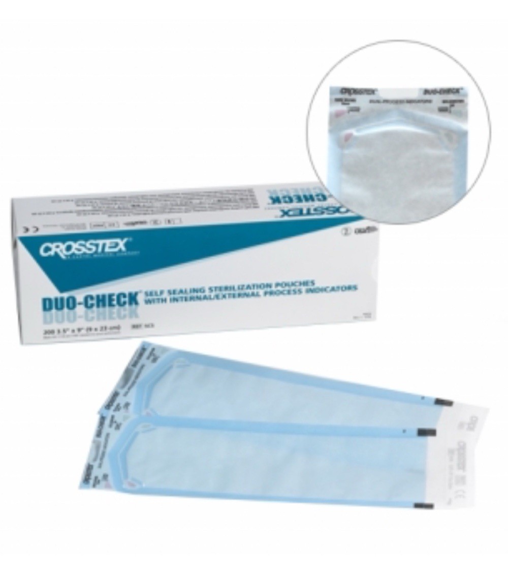 *CASE 4000* Crosstex SCS Duo-Check Self Sealing Sterilization Pouches 3.5″ x 9″