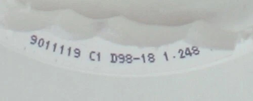 Used Zirlux 16+ White Zirconia Disc Blank 98×18 mm D98-18 Use by 2023-09-04